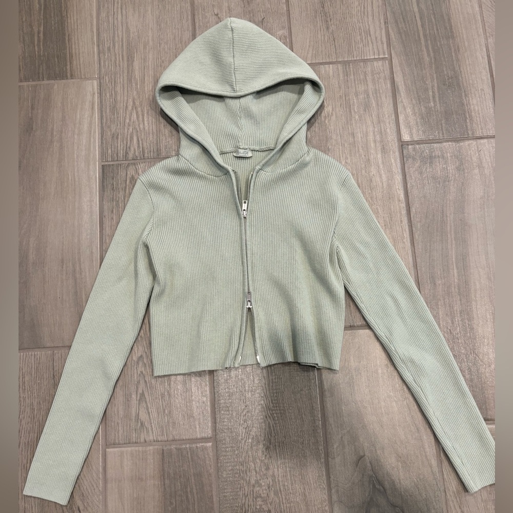 Brandy Melville double zipper zip up jacket
